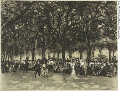 Promenady Madrytu autorstwa Joseph Pennell