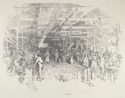 Fabryka Muszli autorstwa Joseph Pennell