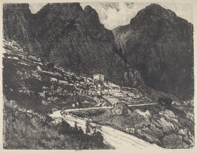 Lśniące skały, Delfy, 1913. autorstwa Joseph Pennell