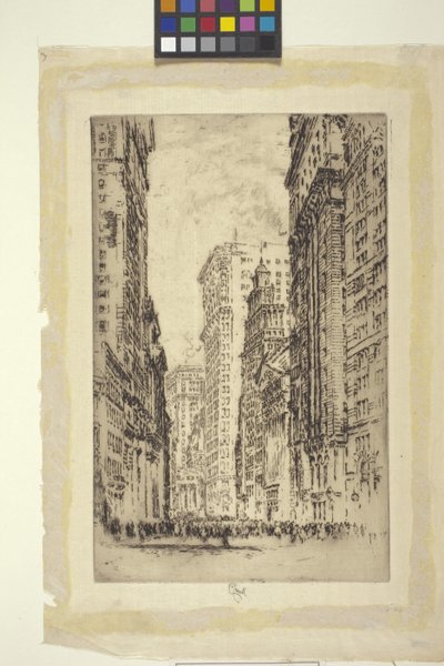 Giełda, Nowy Jork (akwaforta) autorstwa Joseph Pennell