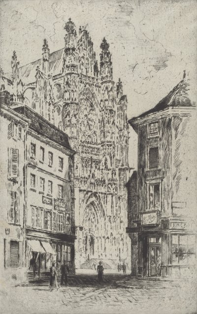 Transept, Beauvais, 1907. autorstwa Joseph Pennell