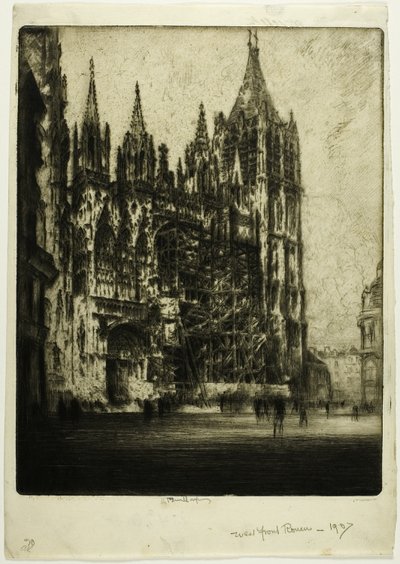 Front Zachodni, Katedra w Rouen autorstwa Joseph Pennell