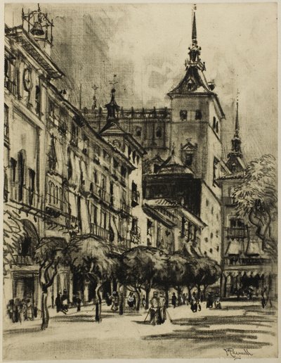 Zocodover, Toledo autorstwa Joseph Pennell