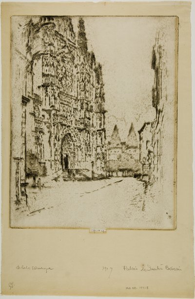 Wieże Pałacu Biskupiego, Beauvais autorstwa Joseph Pennell