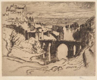 Bez tytułu [Most św. Marcina, Toledo] autorstwa Joseph Pennell