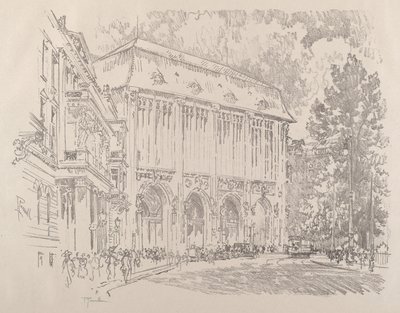 Wertheim, Leipziger Platz, Berlin autorstwa Joseph Pennell