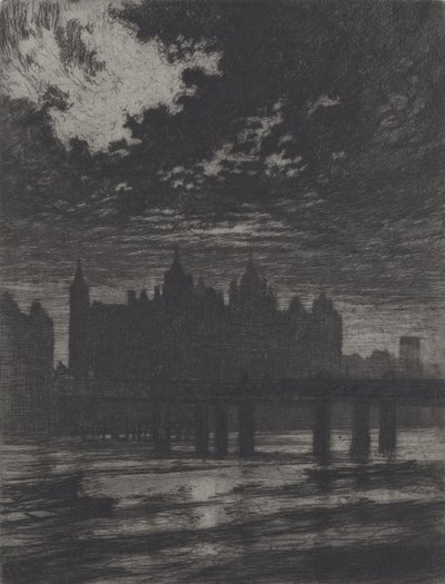 Sąd Whitehall, 1903. autorstwa Joseph Pennell