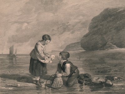 „Młodzi łowcy krewetek”, początek XIX wieku. autorstwa Joseph Phelps