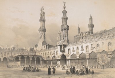 22. Dziedziniec meczetu el Ahzar, Kair, 1843. autorstwa Joseph Philibert Girault De Prangey