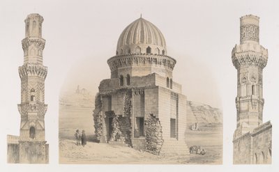 87. Groby i minarety, Kair, 1843. autorstwa Joseph Philibert Girault De Prangey