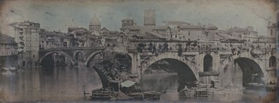 Ponte Rotto Pontus Aemilius, Rzym, 1842. autorstwa Joseph Philibert Girault De Prangey