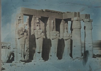 Ramesseum, Teby, 1844. autorstwa Joseph Philibert Girault De Prangey