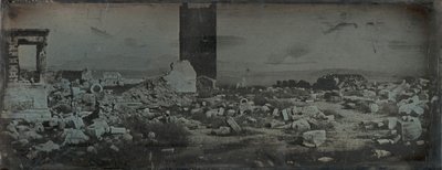 Ruiny i pierwszy plan, Akropol, Ateny, 1842. autorstwa Joseph Philibert Girault De Prangey