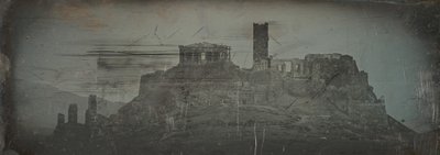 Zachodnie podejście do Akropolu, Ateny, 1842. autorstwa Joseph Philibert Girault De Prangey