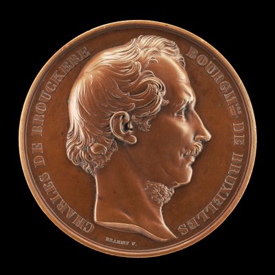 Charles de Brouckère, 1796-1860, burmistrz Brukseli 1848 [awers], 1854. autorstwa Joseph Pierre Braemt