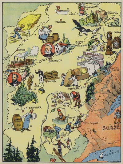 France-Compte (druk kolorowy) autorstwa Joseph Porphyre Pinchon