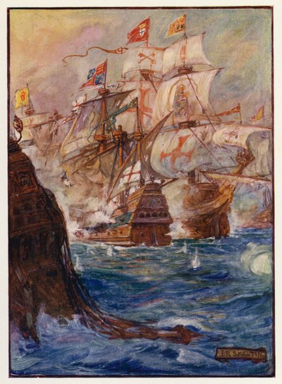 Zdobycie Gibraltaru autorstwa Joseph Ratcliffe (after) Skelton