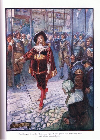 Markiz wyglądał tak przystojnie, dostojnie i poważnie, że wszyscy byli pełni smutnego zdumienia, 1910 autorstwa Joseph Ratcliffe Skelton