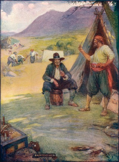 Tam, gdzie teraz stoi Wielkie Miasto Kapsztadu, rozstawili namioty i chaty, ok. 1908, ok. 1920 r. autorstwa Joseph Ratcliffe Skelton