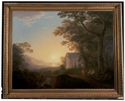 Idealny krajobraz ze świątynią autorstwa Joseph Rebell