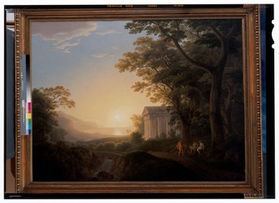 Idealny krajobraz ze świątynią autorstwa Joseph Rebell