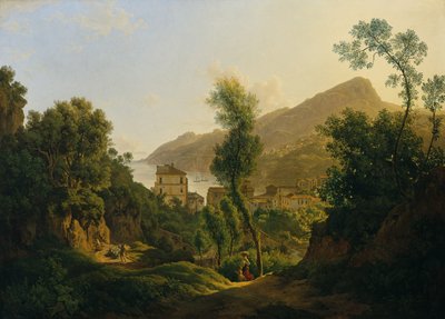 Widok na miasto Vietri z widokiem na Zatokę Salerno autorstwa Joseph Rebell