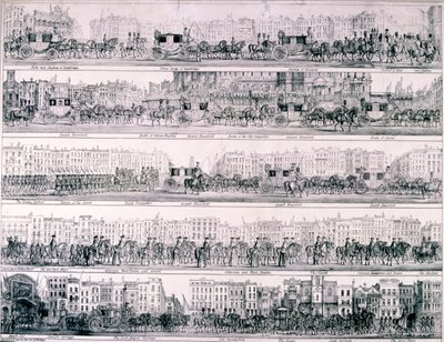 Postęp królowej Wiktorii przez Londyn, 1837 autorstwa Joseph Robins