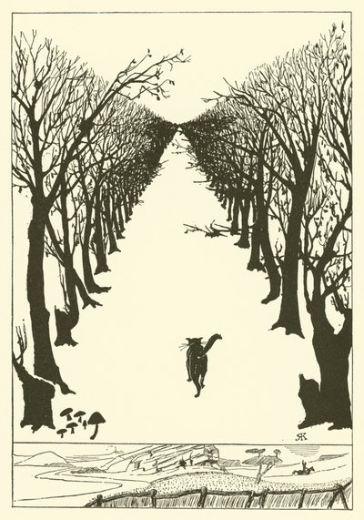 Kot, który chodził sam (rycina) autorstwa Joseph Rudyard (after) Kipling