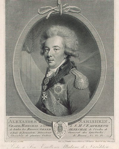 Portret hrabiego Aleksandra Lwowicza Naryszkina 1760-1826, 1801 autorstwa Joseph Saunders