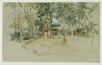 Świątynia buddyjska na Cejlonie (Sri Lanka) autorstwa Joseph Selleny