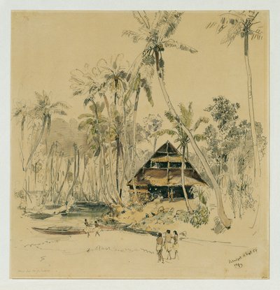 Dom misjonarza na wyspie Puinipet (Ponape), Wyspy Caroline autorstwa Joseph Selleny