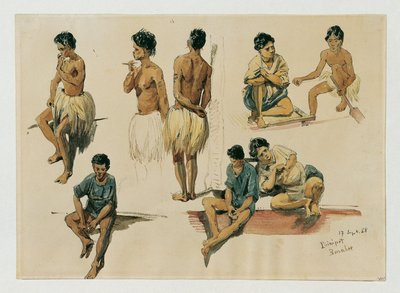 Mieszkańcy wyspy Puinipet (Ponape), Wyspy Karoliny autorstwa Joseph Selleny