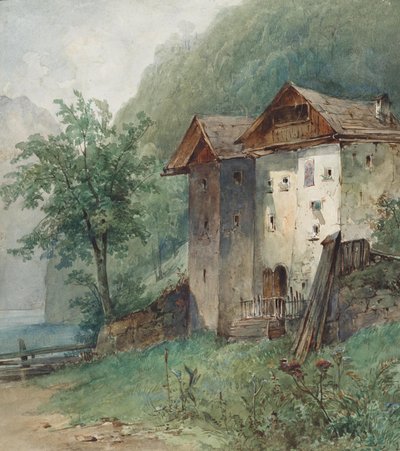 Domy nad górskim jeziorem autorstwa Joseph Selleny