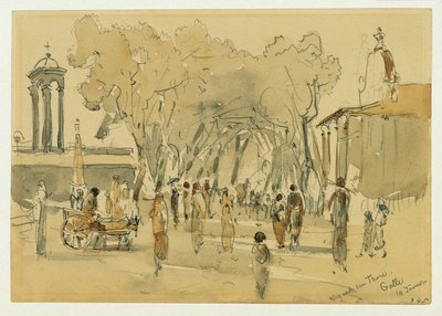 Droga do bramy w Point de Galle na Cejlonie (Sri Lanka) autorstwa Joseph Selleny