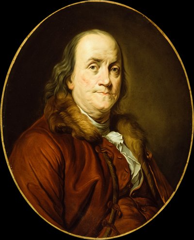 Benjamin Franklin (olej na płótnie) autorstwa Joseph Siffred (after) Duplessis