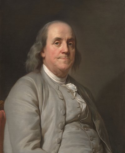 Benjamin Franklin (1706-1790), ok. 1785 (olej na płótnie) autorstwa Joseph Siffred Duplessis