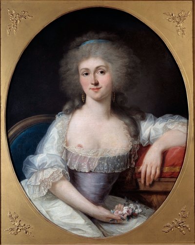 Portret Marie Therese Louise de Savoie Carignan, Princess de Lamballe (1749-1792) Malarstwo Josepha Siffreda Duplessisa (1725-1802) (Joseph-Siffred, Joseph Siffrede, Joseph-Siffrede, Joseph Siffrein, Joseph-Siffrein) Muzeum Metz z XVIII wieku Sztuki piękne autorstwa Joseph Siffred Duplessis