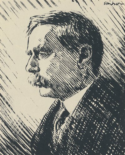 H.G. Wells, ok. 1930, ok. 1950. autorstwa Joseph Simpson