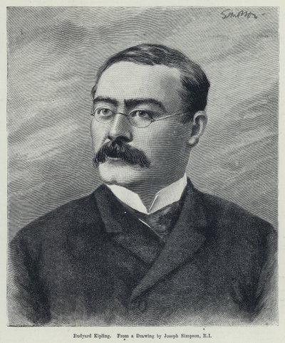 Rudyard Kipling (lito) autorstwa Joseph Simpson