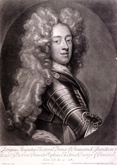 Jerzy II, król Wielkiej Brytanii, 1706 autorstwa Joseph Smith