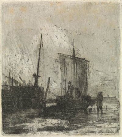 Łodzie w doku autorstwa Joseph Stannard