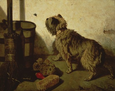 Pies i mucha, 1856 autorstwa Joseph Stevens