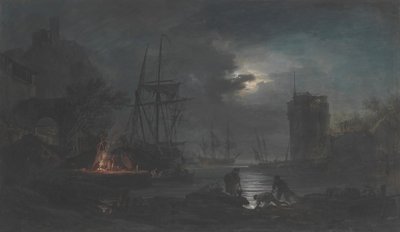 Światło księżyca, b.d. autorstwa Joseph Vernet.