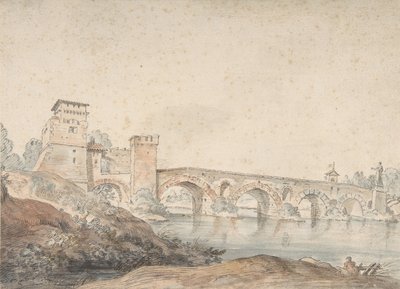 Ponte Molle, Rzym, XVIII wiek. autorstwa Joseph Vernet.