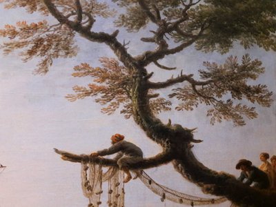 Widok portu o poranku (rano)


 (szczegół). autorstwa Joseph Vernet