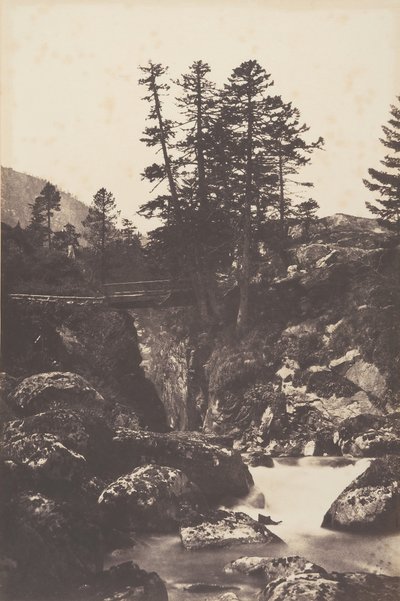 Cauterets, Most Hiszpanii, 1853. autorstwa Joseph Vigier