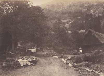 Wieś Montaubant wzięta z Luchon, 1853. autorstwa Joseph Vigier