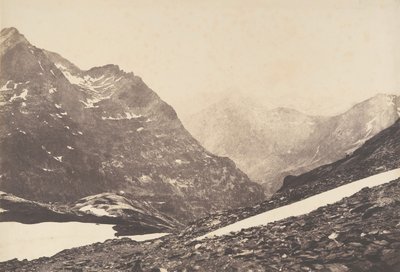 Widok na część Maladetta i góry ze szczytu portu Vénasque, 1853. autorstwa Joseph Vigier