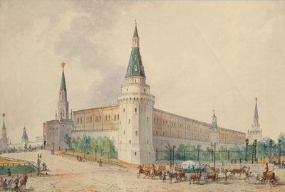 Plac Zmartwychwstania i Ogród Aleksandra w Moskwie autorstwa Joseph Vivien