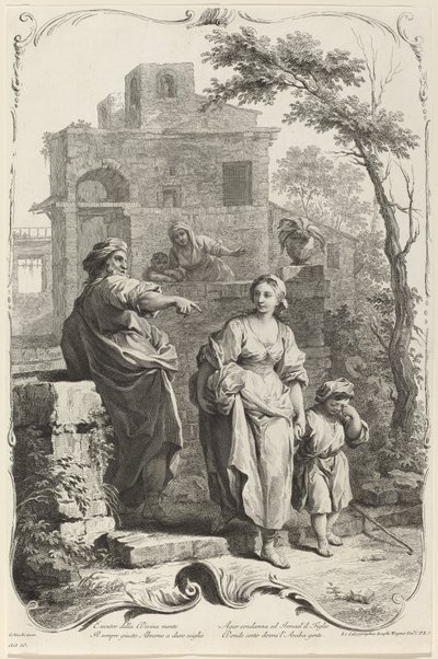 Abraham odprawia Hagar autorstwa Joseph Wagner